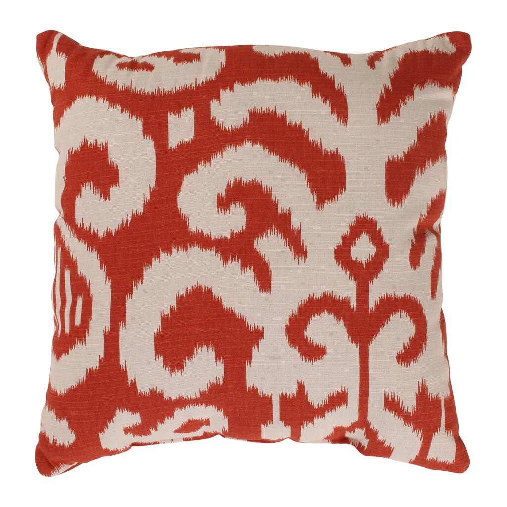 'Fergano' Red Square Throw Pillow