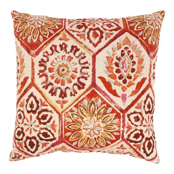 slide 1 of 1, Summer Breeze 18-inch Throw Pillow in Crimson Accent - Polyester - Single
