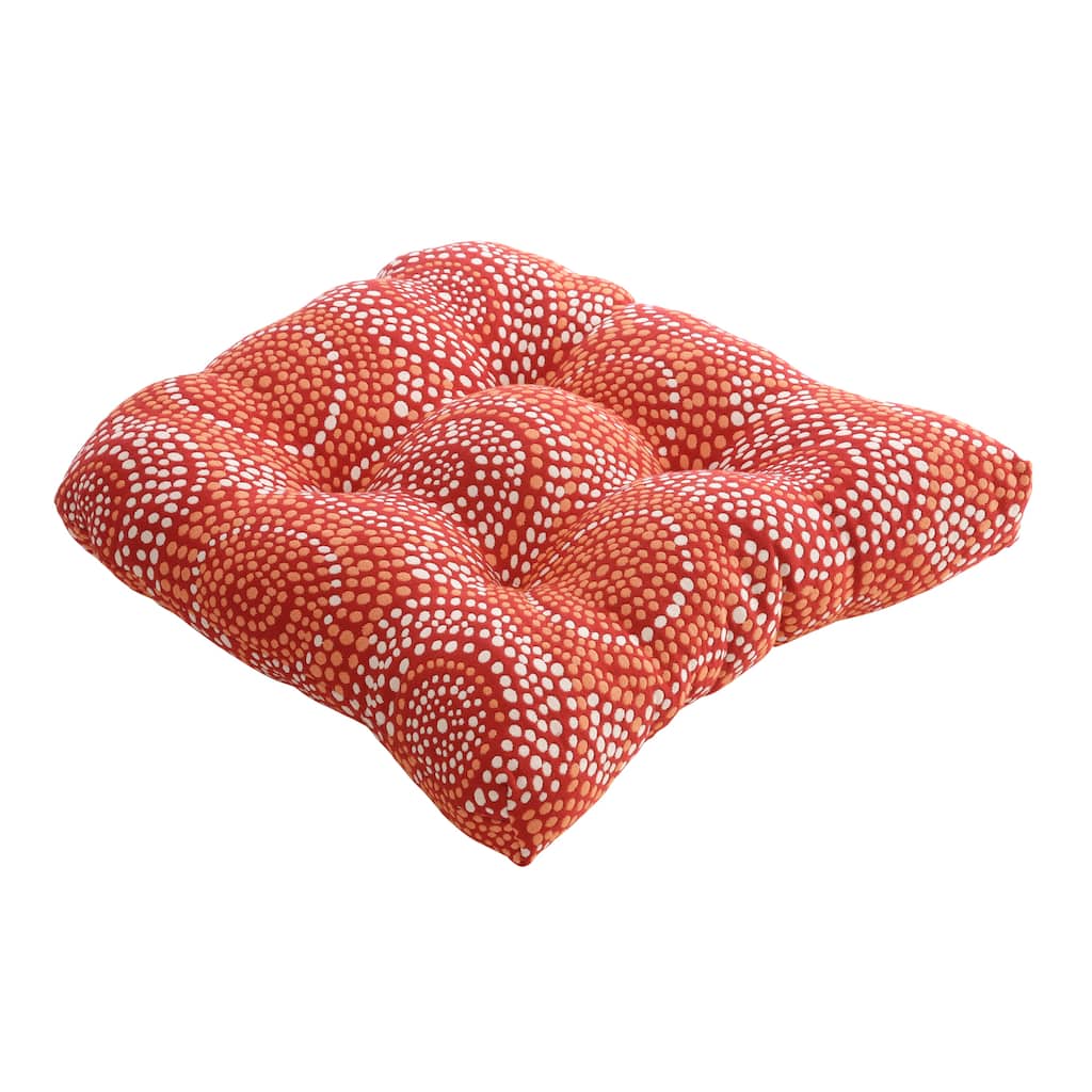 Pillow Perfect Mosaic Chair Cushion in Flame