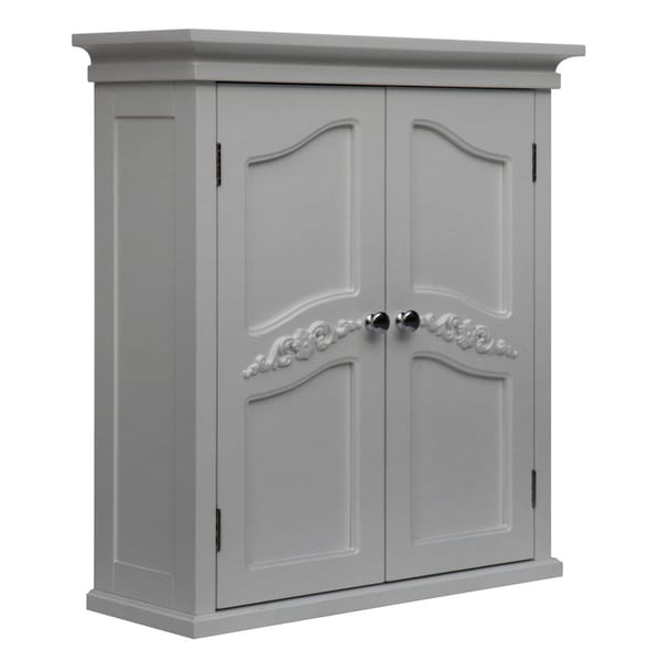 Yvette White 2 door Wall Cabinet Bathroom Cabinets