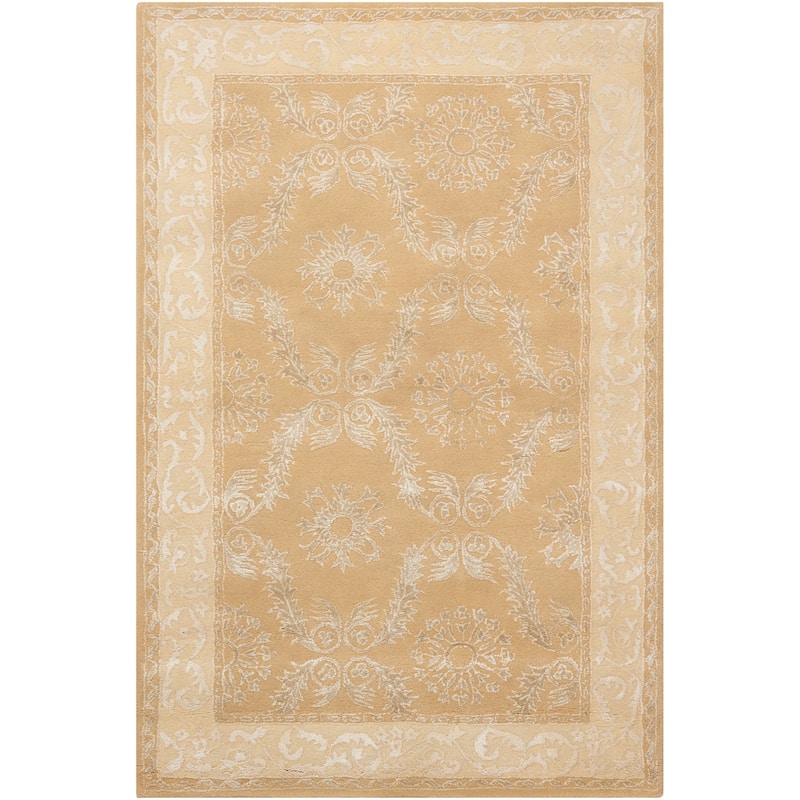 Nourison Symphony Hand-tufted Area Rug - 5'6" x 7'5" - Yellow - Rectangle