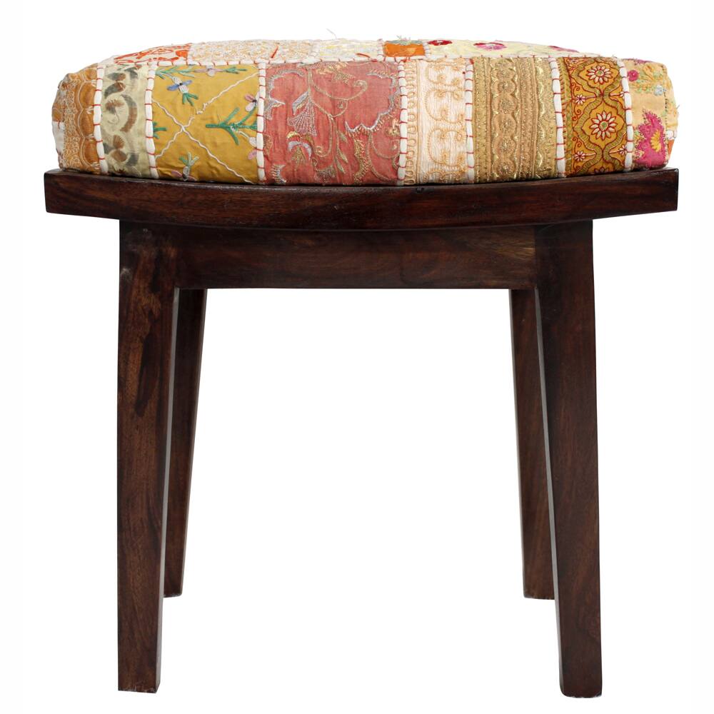 nuLOOM Casual Living Multi Patchwork Stool