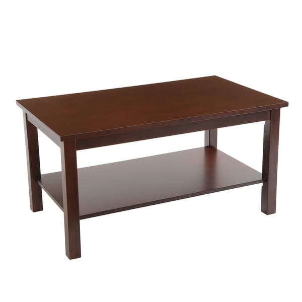 Shop Bianco Collection Espresso Coffee Table - Free Shipping Today ...