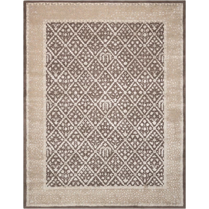 Nourison Symphony SYM05 Hand-tufted Area Rug - 8' x 11" - Dark Grey - Rectangle