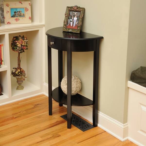 Bianco Collection Black Half Round Hall Table Bianco Collection Black Half Round Hall