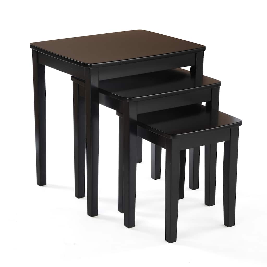 Bianco Collection 3-piece Black Nesting Table Set