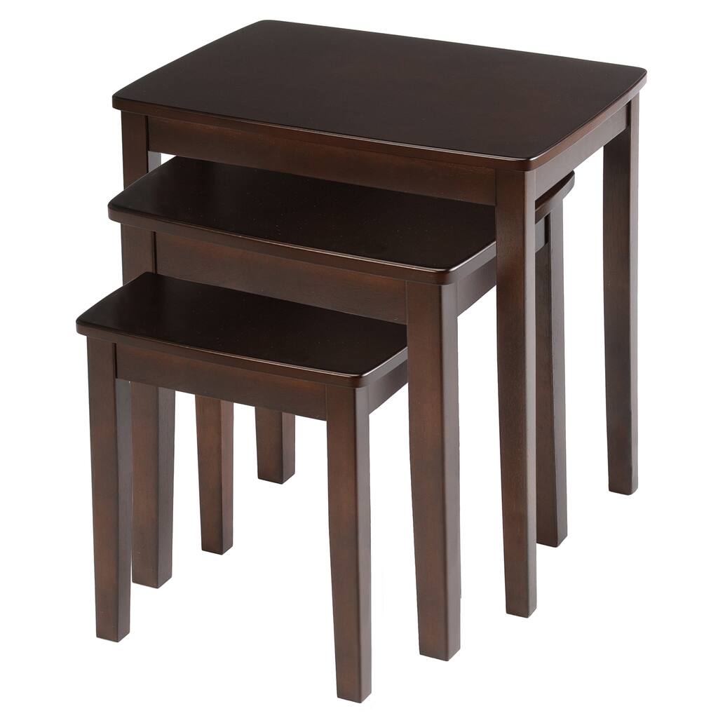 Bianco Collection 3-piece Espresso Nesting Table Set