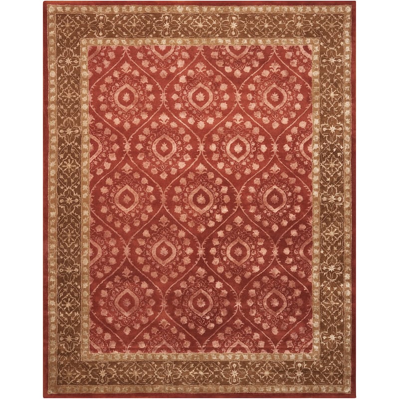 Nourison Symphony Hand-tufted Area Rug - 7'6" x 9'6" - Red - Rectangle
