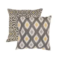 Pillow Perfect 'Damask' and 'Rodrigo' Square Throw Pillows (Set of 2)
