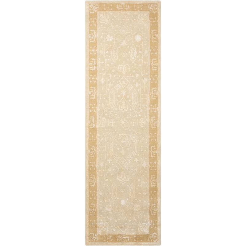 Nourison Symphony Hand-tufted Area Rug - 2'3" x 8' Runner - Yellow - Runner/Rectangle