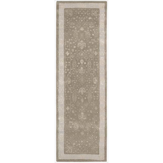Nourison Symphony Hand-tufted Area Rug - 2'3" x 8' Runner - Grey - Runner/Rectangle