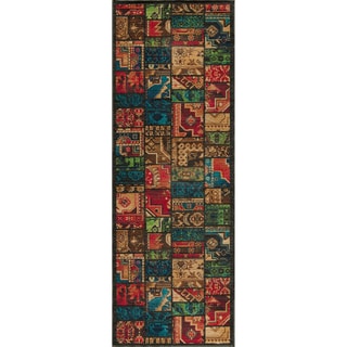 Patchwork Multi Wool Rug (2'7 x 7'9) Runner Rugs