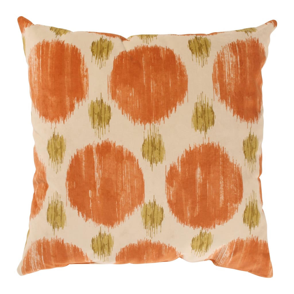 'Polkaspot' Orange Throw Pillow
