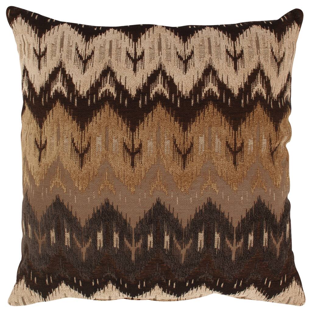 Pillow Perfect 'Ikat' Brown Chevron Floor Pillow