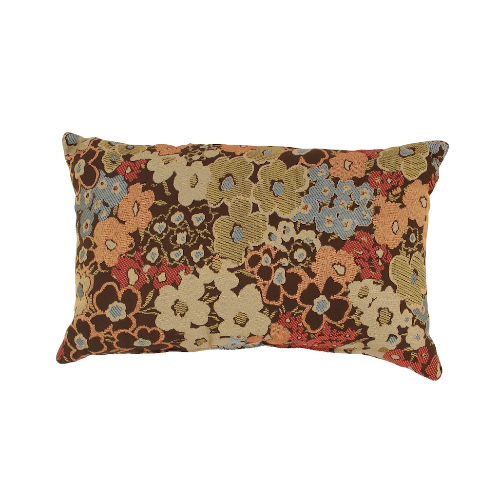 'Meadow' Brown Rectangular Throw Pillow