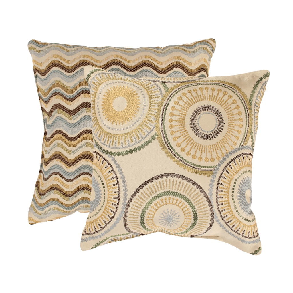 'Riley' and 'Wave' Throw Pillows (Set of 2)