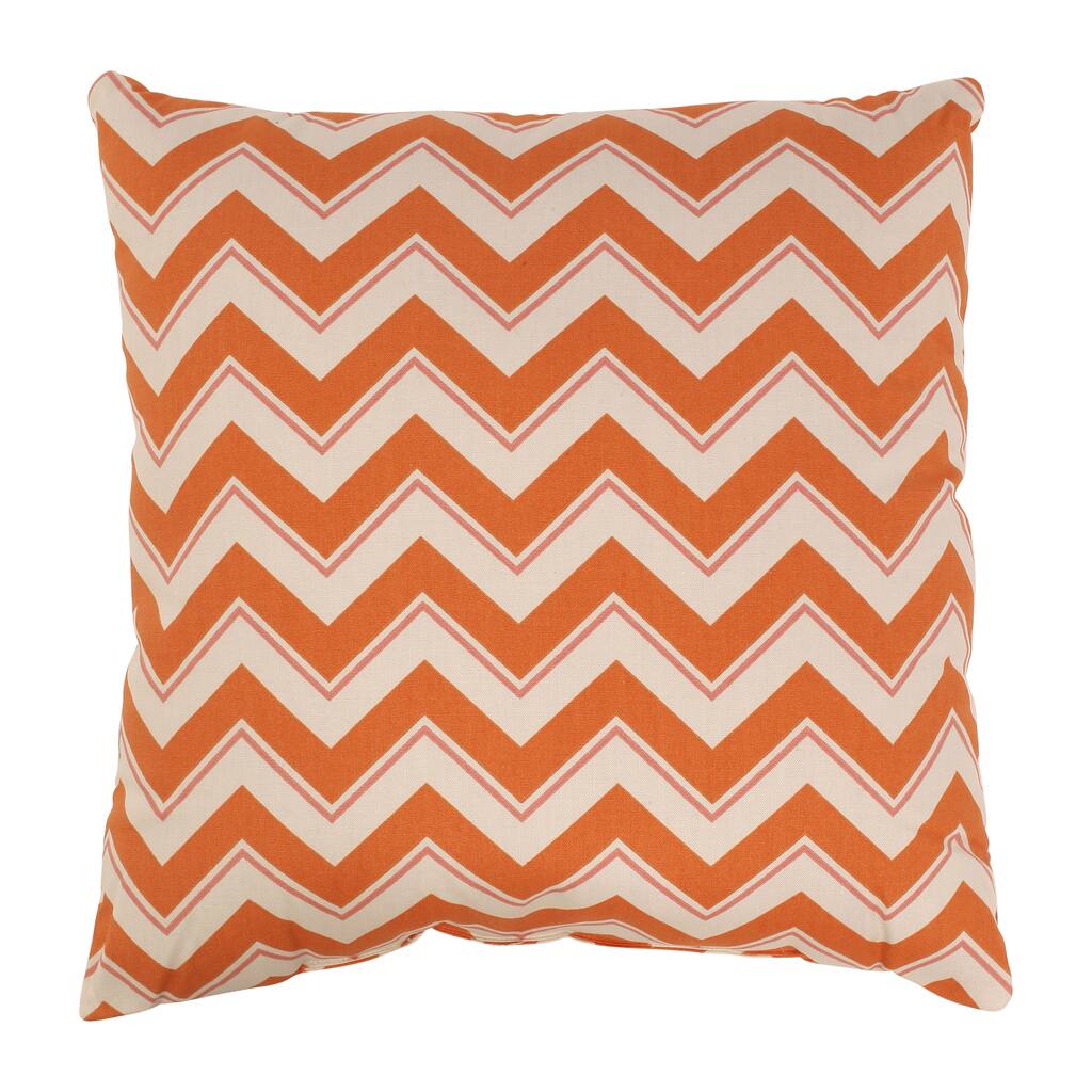 Chevron Grapefruit Throw Pillow