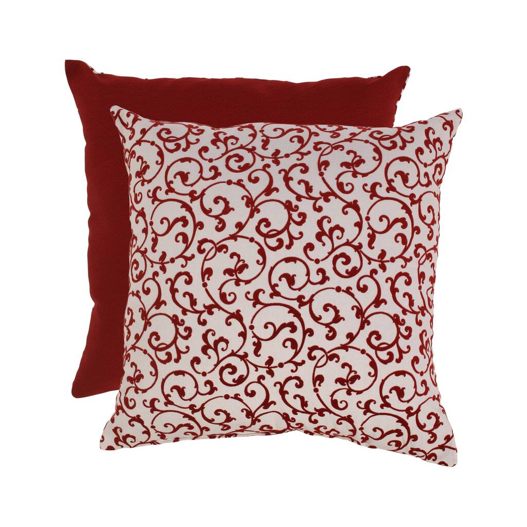 Flocked Damask 23-inch Floor Pillow