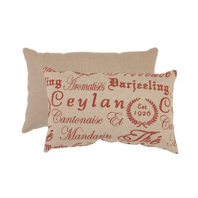 Pillow Perfect Teahouse French Rectangular Throw Pillow