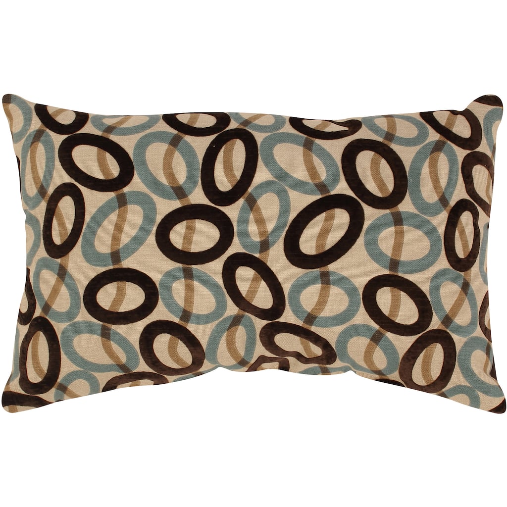 Velvet Circles Rectangular Throw Pillow