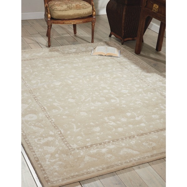 Nourison Hand-tufted Symphony Brocade Ivory Rug - 7'6 x 9'6