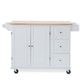 preview thumbnail 9 of 19, Simple Living 3-drawer Drop Leaf Kitchen Cart