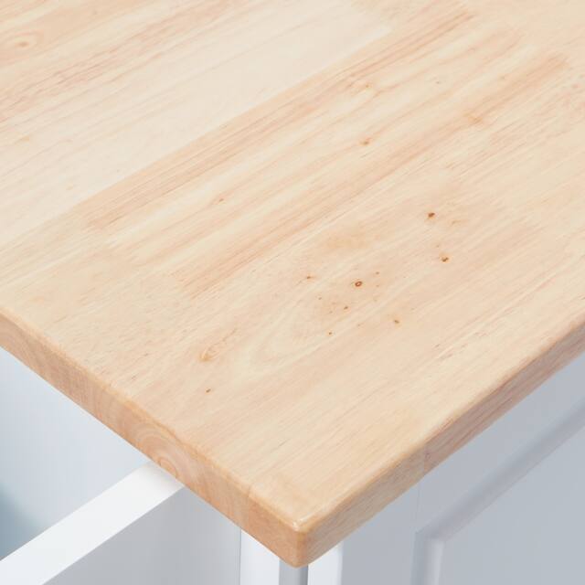 3-drawer Drop Leaf Kitchen Cart