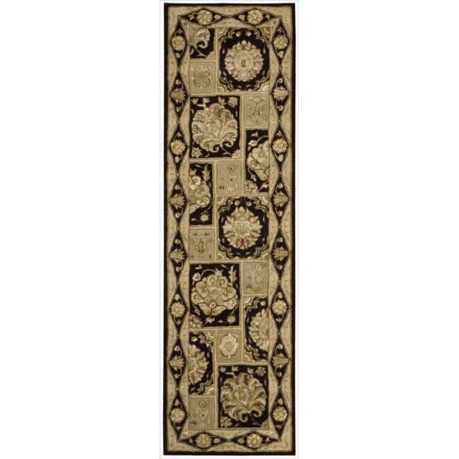 Nourison Hand-tufted Area Rug - Black - 2' 3" x 8' - Runner