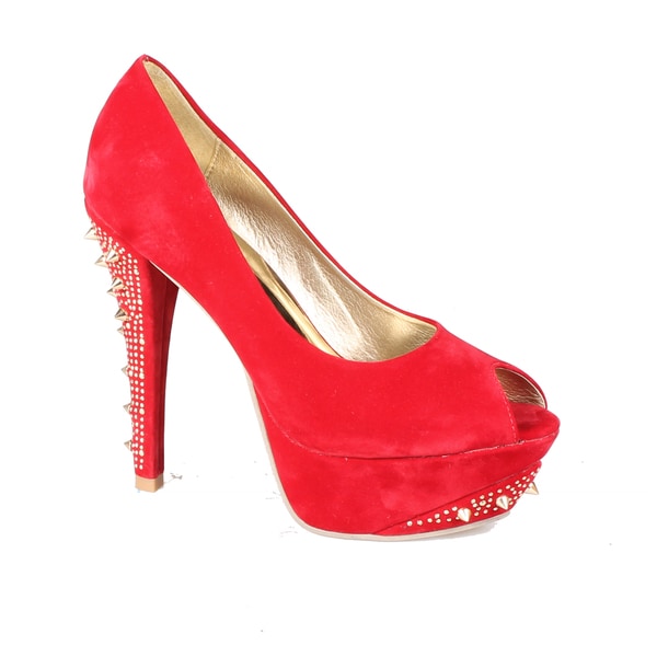 Refresh by Beston Women's 'Gladys 01? Peep Toe Stiletto Pumps Refresh Heels