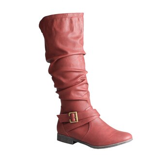 wine boots knee high