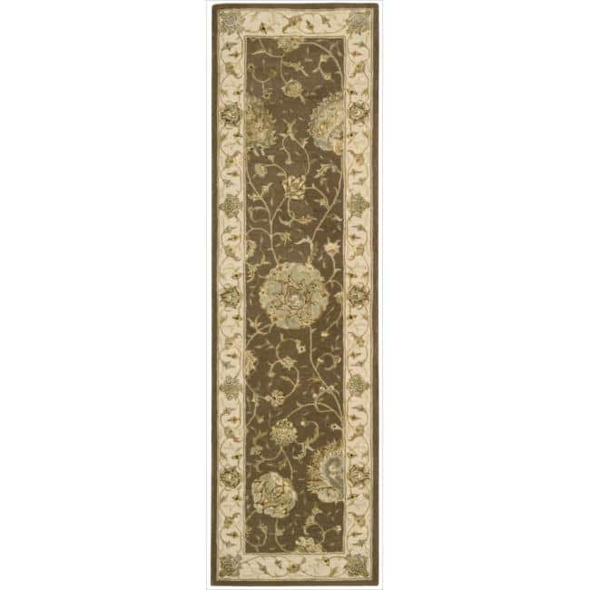 Nourison Hand-tufted Area Rug - 2' 6" x 12' - Brown - Runner/Rectangle