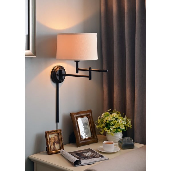 Copper Grove Leighton 1 Light Bronze Swing Arm Wall Lamp Copper Grove Leighton 1 Light Bronze Swing Arm Wall Lamp