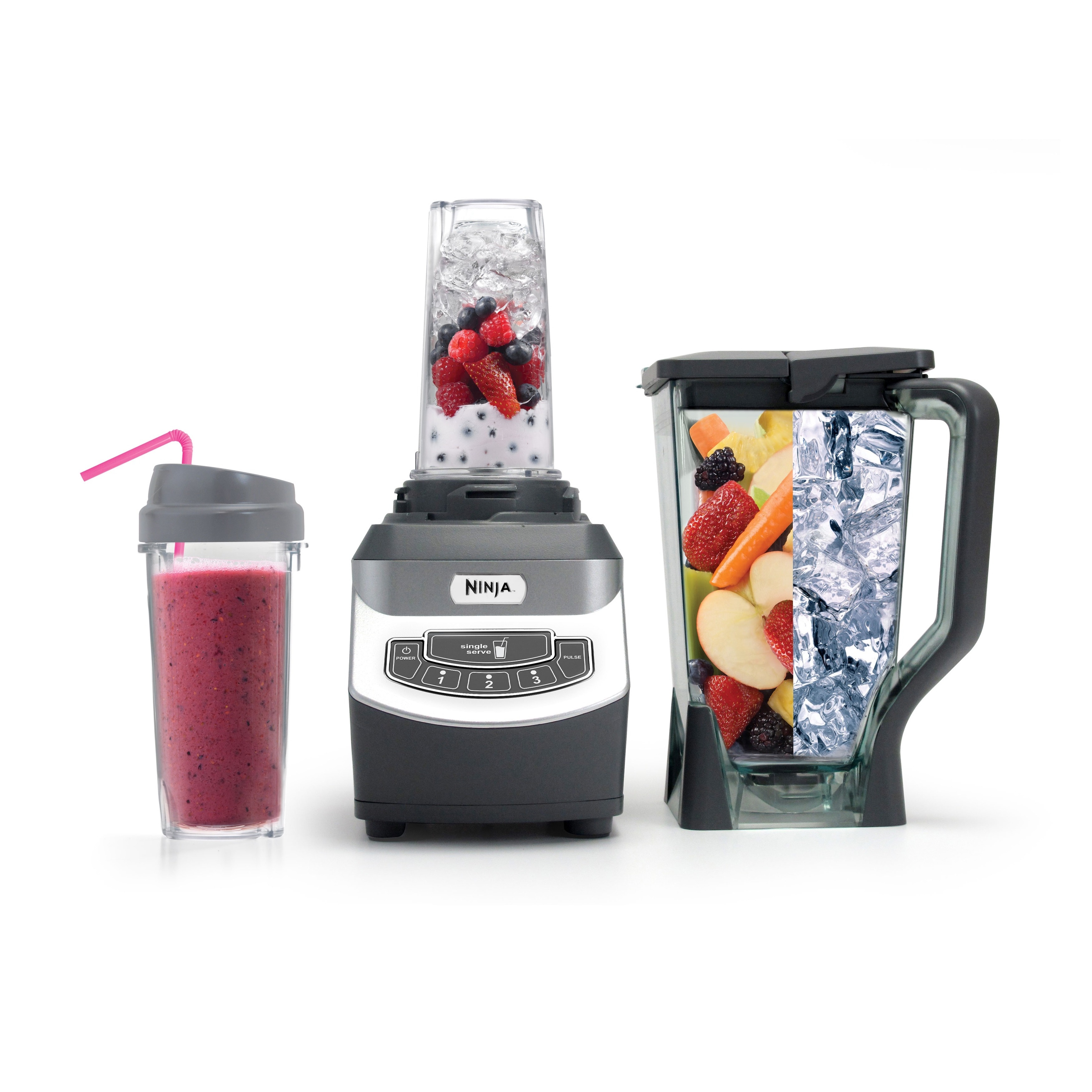 Ninja® Professional Blender with 2 16 oz. Nutri Ninja® Cups & Reviews