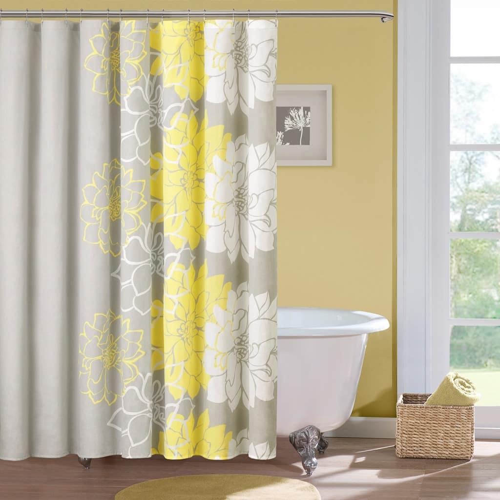 Madison Park Lola 100% Cotton Floral Printed Shower Curtain