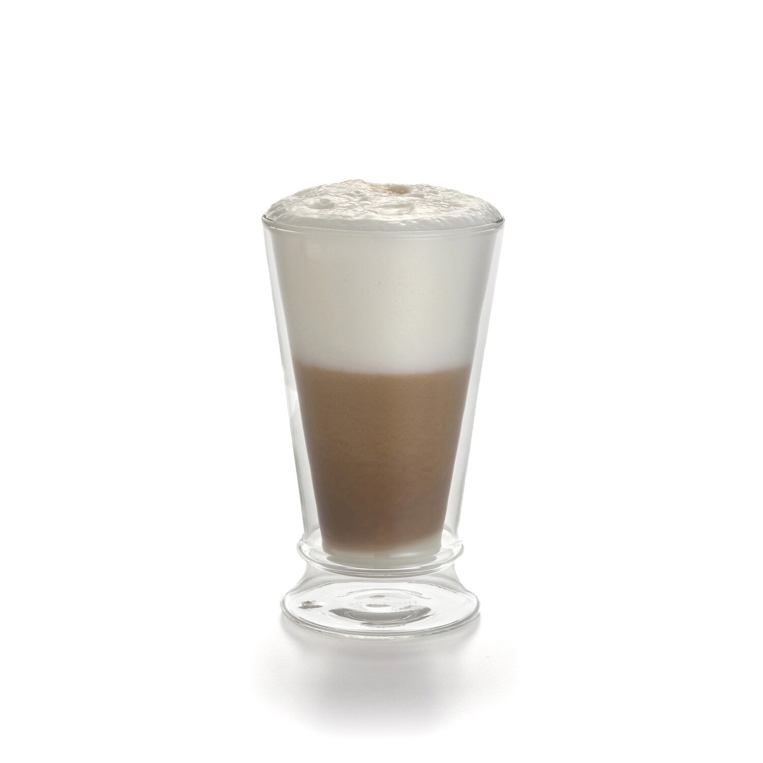 Bonjour Coffee 2-Piece Insulated Glass Latte Cup Set