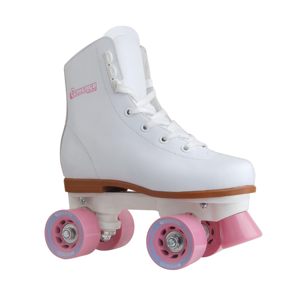 White pink roller skates clearance