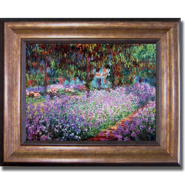 Claude Monet 'Artists Garden at Giverny' Framed Canvas Art - Multi ...