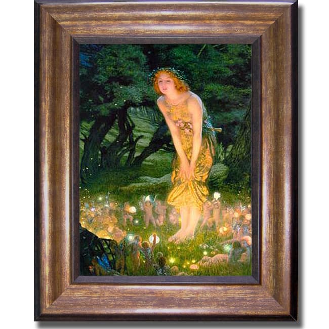 Edward Hughes 'Midsummer Eve' Small Framed Canvas Art - Multi