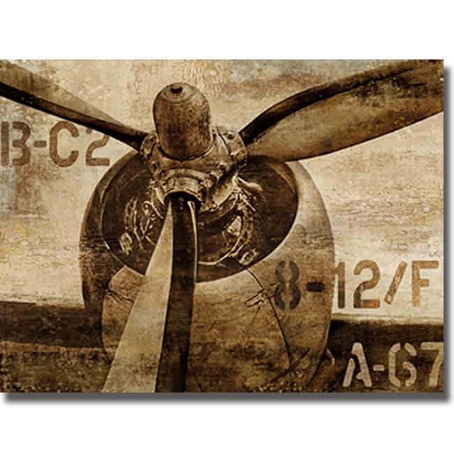 Dylan Mathews 'Vintage Propeller' Canvas Art - Stretched 24x30
