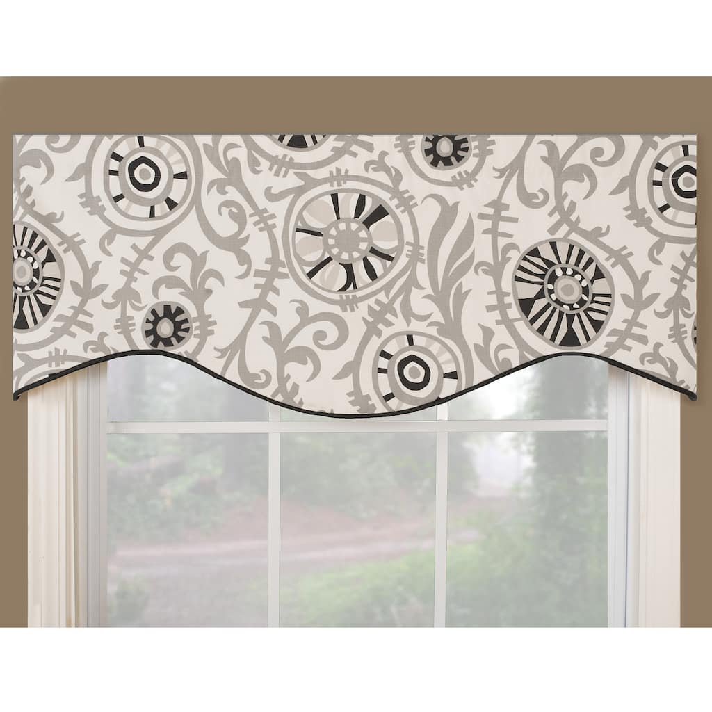Soho Black Modern Window Valance