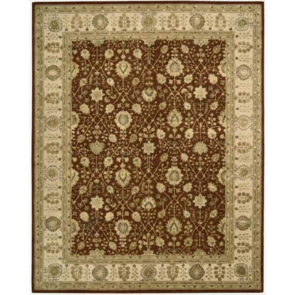 Nourison Hand-tufted Area Rug - 3'9" x 5'9" - Dark Red - Runner/Rectangle