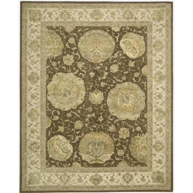Nourison Hand-tufted Area Rug - 5'6" x 8'6" - Brown - Runner/Rectangle