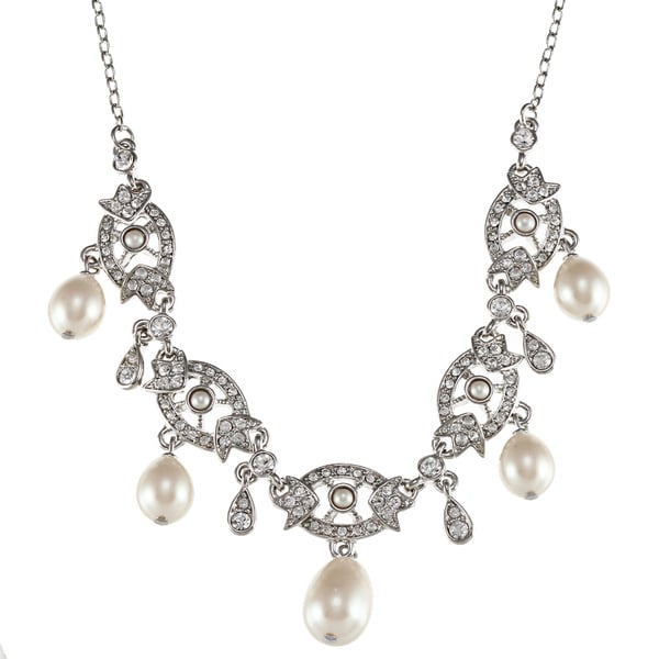 Shop Carolee Crystal and Faux Pearl Necklace - Free Shipping On Orders ...