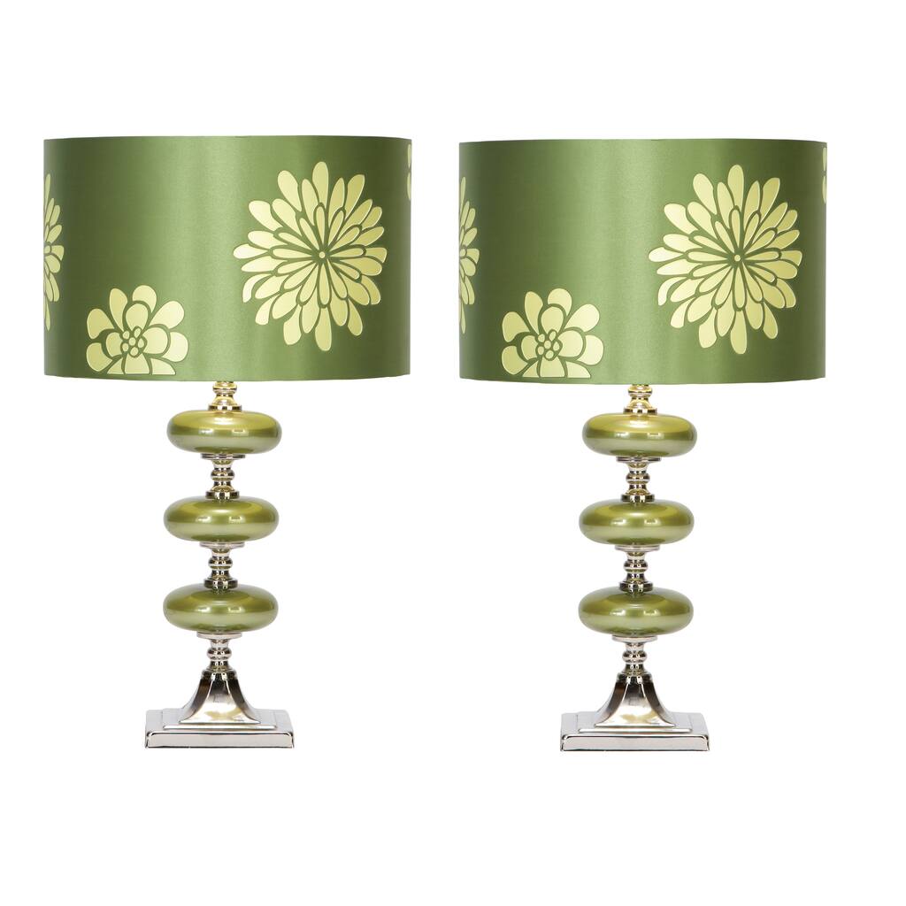 Casa Cortes Lush Green 23-inch Table Lamp (Set of 2)