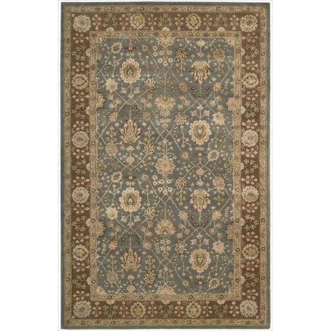 Nourison 3000 Hand tufted Blue Wool Rug (56 X 86)