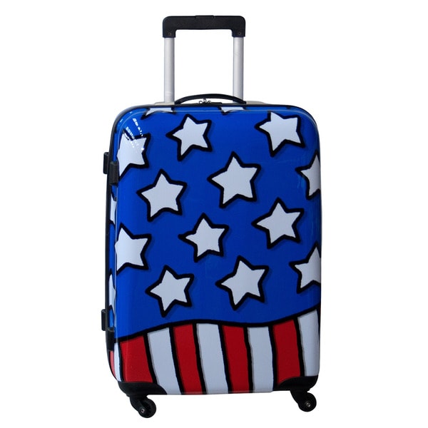 Ed Heck Stars n Stripes Red, White and Blue 25 inch Hardside Spinner