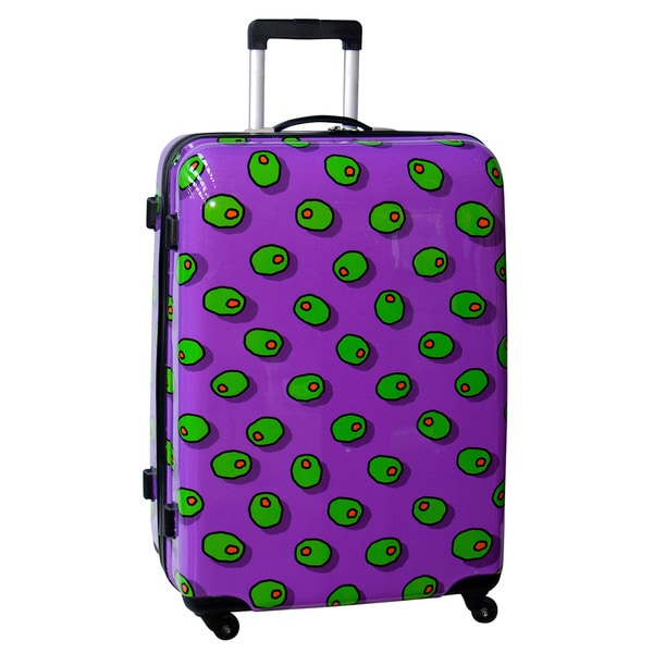 Ed Heck Olives Purple 28 inch Hardside Spinner Upright  