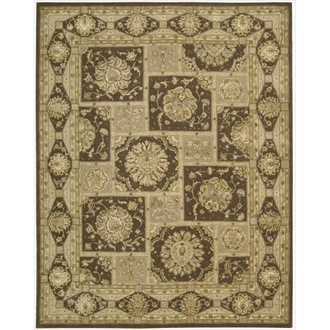 Nourison 3000 Hand tufted Brown Area Rug (86 X 116)