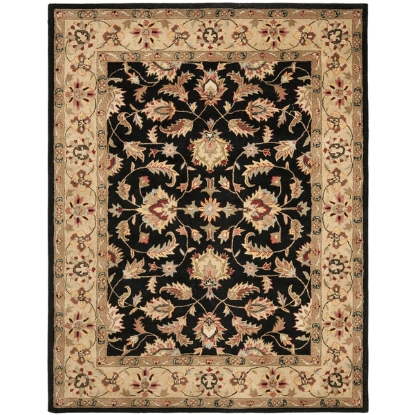 Safavieh Handmade Heritage Timeless Traditional Black/ Gold Wool Rug - 9' x 12'