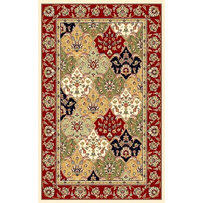 Lyndhurst Collection Multicolor/ Red Rug (4 X 6)